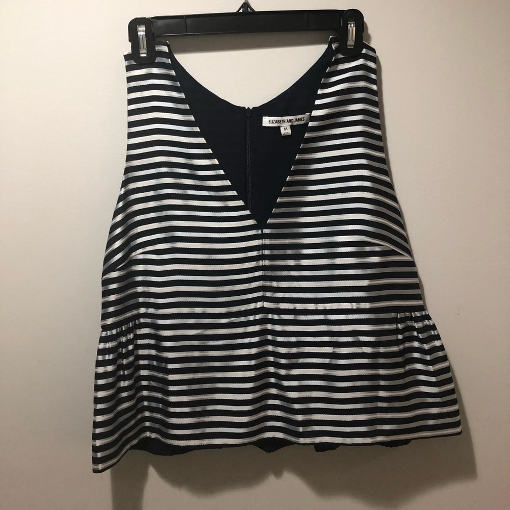 Elizabeth and James Stripped peplum top
